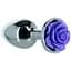 Металева анальна пробка Lux Active з трояндою - Rose Anal Plug - Purple - мініатюра 2