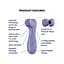 Вакуумний стимулятор клітора з вібрацією Satisfyer Pro 2 Generation 3 with Liquid Air (фіолетовий) - мініатюра 4