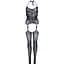 Еротичний бодістокінг Leg Avenue Jacquard net Black, імітація панчіх, відкритий доступ, One Size - мініатюра 6