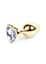 Анальна пробка з кристалом Boss Jewellery 7 см (золотий) - мініатюра 3