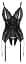 Корсет Cottelli Collection Lingerie Crotchless Basque L чорний - мініатюра 4