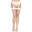 Панчохи у велику сітку Leg Avenue Fence Net Thigh Highs White, One Size - мініатюра 5