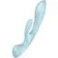 Вібратор кролик Satisfyer Triple Oh 24 см блакитний - мініатюра 1
