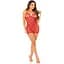 Сорочка Leg Avenue Mini Heart Trimmmed Net Chemise One Size, Red - мініатюра 7