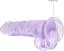Фаллоимитатор Realrock Crystal Clear Dildo Realistic 8 21 см фиолетовый - миниатюра 4