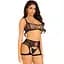 Комплект Leg Avenue Top and garter harness Black One Size - мініатюра 1