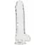 Фалоімітатор RealRock Crystal Clear 10" 25.4 см (прозорий) - мініатюра 1