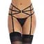 Пояс для панчіх Leg Avenue Rhinestone garterbelt Black One Size - мініатюра 1