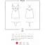 Сатиновий комплект для сну з мереживом Obsessive 828-CHE-1 chemise & Thong S/M, чорний - мініатюра 7