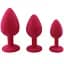 Анальна пробка I’MCUM Crystal Harmony Розмір M 8x3.5 см Силіконова Червона (IM-KGS201_M_red) - мініатюра 7