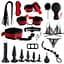 БДСМ-набір для інтимних ігор на 19 предметів бондаж стимуляція Чорний-Червоний - мініатюра 1