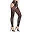 Колготки Leg Avenue Seamless Opaque Footless Suspender Hose One Size Black - мініатюра 3