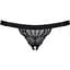 Мереживні танги з доступом Obsessive 828-THC-1 crotchless Thong S/M, чорні - мініатюра 1