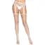 Панчохи-сітка Leg Avenue Net stockings With garter belt One Size White, пояс, підв’язки - мініатюра 3