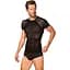 Чоловічі напівпрозорі футболки з орнаментом Obsessive T102 T-shirt чорна S/M/L - мініатюра 1