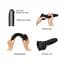 Реалістичний фалоімітатор Strap-On-Me Sliding Skin Realistic Dildo Black - XXL, ефект рухомий до - мініатюра 3