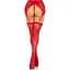 Панчохи Leg Avenue Leg Avenue Lace thigh highs & garterbelt Red One Size - мініатюра 3
