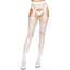Ажурні колготки із сердечками Leg Avenue Heart White, One Size, імітація панчіх - мініатюра 1