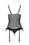 Корсет со шнуровкой Passion NESSY CORSet S/M black стринги с открытым доступом пажи для чулок - миниатюра 4