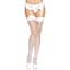 Панчохи-сітка зі швом Leg Avenue Backseam Thigh Highs White, One Size - мініатюра 3