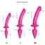 Анальная пробка с дилдо 2 в 1 Strap-On-Me Switch Plug-In Dildo Fuchsia L диаметр 4.5/3.4 см - миниатюра 4