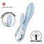 Вибратор-кролик Satisfyer Air Pump Bunny 1 20 см голубой - миниатюра 7