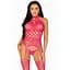 Кружевный бодистокинг с открытым доступом Leg Avenue High neck lace Bodystocking One Size Raspberr - миниатюра 1