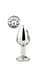Анальна пробка Gleaming Love Silver Plug Medium 8.3 см (прозорий) - мініатюра 4