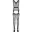 Бодістокінг Obsessive Bodystocking F217 S/M/L, елегантний силуетний малюнок, імітація панчіх - мініатюра 6