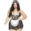Эротический костюм Leg Avenue Roleplay Fantasy French Maid + 1X-2X Black/White One size - миниатюра 1