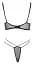 Комплект білизни Cottelli Lingerie Bra and Rio S чорний - мініатюра 4