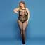 Сітчастий бодістокінг JSY Відверта Мадлен Plus Size, Black, імітація боді, мереживо, доступ - мініатюра 4