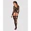 Бодістокінг Obsessive Bodystocking G320 S/M/L, панчохи, боді, декор у вигляді ліній - мініатюра 4