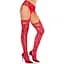 Колготки Leg Avenue Net Stockings With Attached Garter Belt One Size Red - мініатюра 1