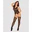 Бодістокінг Obsessive Bodystocking F237 S/M/L, рослинне плетіння, імітація панчіх - мініатюра 3