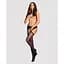 Сітчасті панчохи-стокінги зі стрілкою Obsessive Garter stockings S314 S/M/L, чорні - мініатюра 3