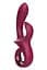Вібратор-кролик Dreamtoys Glam Duo Vibrator 22.7 см бордовий - мініатюра 3