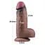 Фалоімітатор Dual-Layered Silicone Nature Cock 9.5'' 24.6 см (коричневий) - мініатюра 10