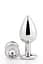 Анальна пробка Gleaming Love Silver Plug Medium 8.3 см (прозорий) - мініатюра 6