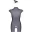 Еротичний костюм стюардеси Obsessive Stewardess 3 pcs costume grey S/M, сірий - мініатюра 6