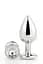 Анальна пробка Gleaming Love Silver Plug Medium 8.3 см (прозорий) - мініатюра 2