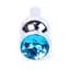 Металева анальна пробка з кристалом Boss Jewellery Silver Butt Plug Light 9.5 см (блакитний) - мініатюра 2