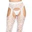 Ажурні колготки із сердечками Leg Avenue Heart White, One Size, імітація панчіх - мініатюра 6