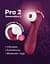 Вакуумний стимулятор клітора з вібрацією Satisfyer Pro 2 Generation 3 Connect App бордовий - мініатюра 7