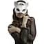 Маска кішечки Feral Feelings - Catwoman Mask, натуральна шкіра, біла - мініатюра 1