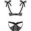 Напівпрозорий еротичний комплект Obsessive Obsessivia 2-pcs set Black L/XL - мініатюра 6