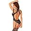 Ажурний бодістокінг з отворами Obsessive Bodystocking G327 Black S/M/L, чорний - мініатюра 1