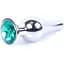 Анальна пробка Boss Of Toys Boss Series - Jewellery Silver Butt Plug Green, BS6400078, Срібний / Зелений - мініатюра 1