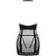 Напівпрозора сорочка з відкритими грудьми Obsessive Lacrisia chemise XS/S, чорна, з чокером - мініатюра 2