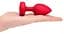 Анальна пробка з вібрацією та панеллю управління B-Vibe Vibrating Heart Plug M/L Red - мініатюра 4
